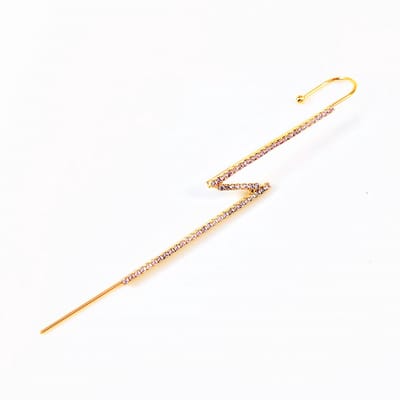 Bliksem Haakoorbel Strass Dottilove Dames - Gold Plated