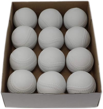 Honkbalbal Set - Trainingsballen - Sport Oefenen - Machine Genaaid - 9 Inch - Wit