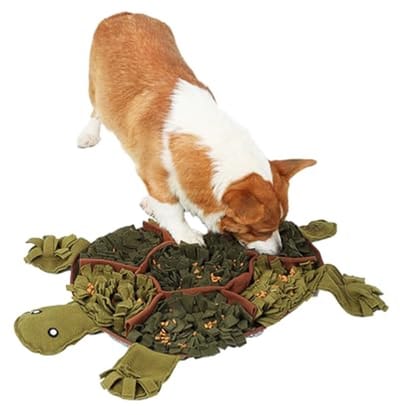 Intelligent honden speelgoed snuffeltapijt schildpad - 52 x 71 cm, geurtraining, blafttraining, langzaam eten, machinewasbaar, zacht en vriendelijk materiaal