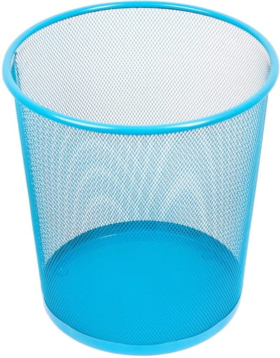 Dailygoods- Prullenbak 12 liter - Draadgaas - Kantoorafvalemmer - Metalen - 266x218x280 mm - Klassiek ontwerp - Afvalemmer