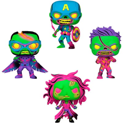 Pop Marvel: What If 4-Pack (Black Light) Funko Pop