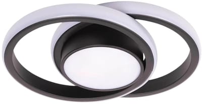 Moderne Aluminium Plafondlamp - 3000K Warm Wit - Zwart - Plafondlamp LED - Woonkamer of Slaapkamer - Gangpad - 32W