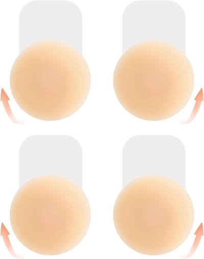Onzichtbare zelfklevende tepelpads van siliconen voor extra comfort en bescherming, 2 paar