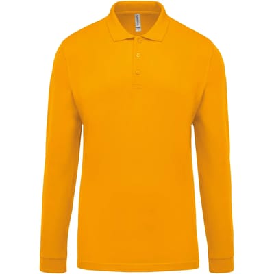 Kariban Piqué-herenpolo lange mouwen K256 - Yellow - L