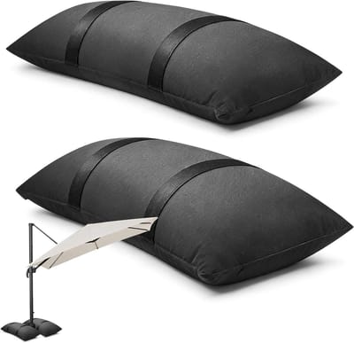 Zandzakken voor verzwaarding, 2 stuks, 73 x 29 cm, vulbaar tot 20 kg, ideaal voor parasol, wasrek en trampoline, perfect voor tuinmeubelen en paviljoens