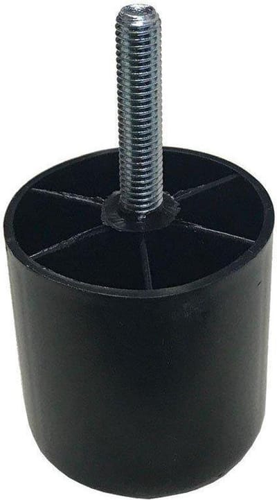 FLE - Meubelpoot zwart rond Ø 5 cm en hoogte 5 cm van kunststof (M8)