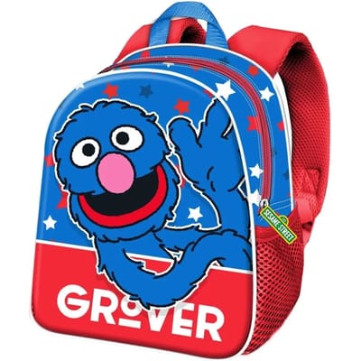 Karactermania - Sesamstraat - Grover - 3D Elite Rugzak - Kleuter Backpack - Rugtas 30 x 25 x 15 cm