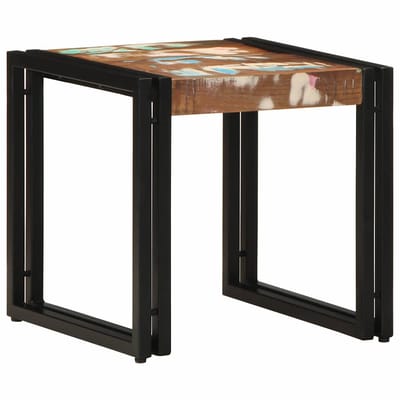 vidaXL - Salontafel - Multikleur - 40 - x - 40 - x - 38 - cm - Massief - Gerecycleerd - Hout