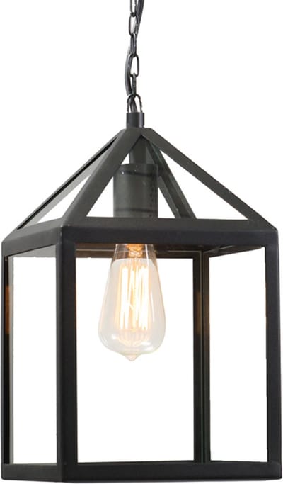 QAZQA Amsterdam - Hanglamp - 1 Lichts - 21 cm - zwart