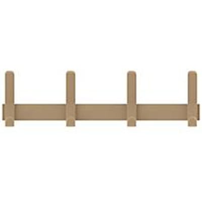 Wandkapstok Functionals JUST 50 Clay Beige, 8 haken, tot 10 kg, aluminium en kunststof, beige