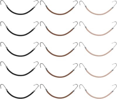 Allecto Plus - Elastische Haak Haar Tie Haken voor Paardenstaarten - Set van 15 - Bungee Haarbanden voor Alle Haartypes - Haarstyling Accessoires