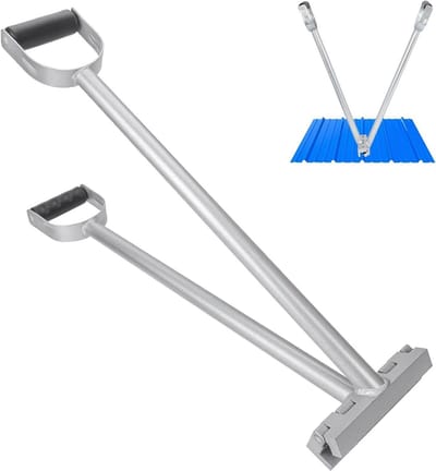 Staande Naad Gereedschap - Metalen Buigtang - Dakbedekking Maken - 2-in-1 Dubbele Hoek - 61 x 15 cm - Zilver