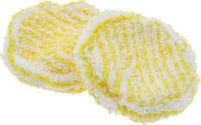 Stoomreiniger Doppen - Reservehoezen - Grondige Vloerreiniging - Absorberend Microvezel - 7.5 cm Diameter - Wit Geel