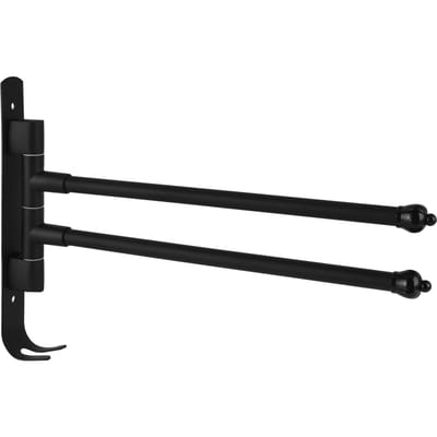 Porte-serviettes pivotant en acier inoxydable Noir Barre à serviettes rotative mobile pour salle de bain Armoire Cuisine Type 1 black