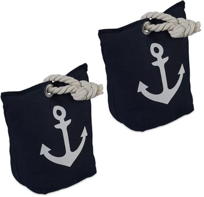 2x deurstopper anker - zandvulling - vrijstaand - 28 x 18 x 9 cm - binnen