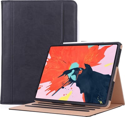 Hoes geschikt voor Apple iPad Pro 11 (2018) Smart Vintage Book Case Kunstleer Zwart - Hoesje van iCall