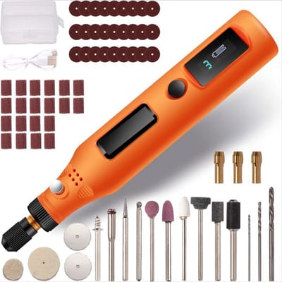 longziming – Draadloze multitool - Mini Multifunctionele Dremel Set - 3 Snelheden Slijpmachine – Met 113 Accessoires - Type-C Oplaadbaar Voor Graveren, Polijsten, Boren En Slijpen