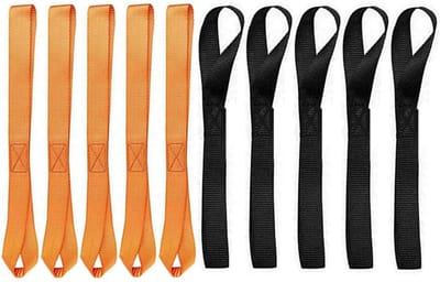 Zachte Spanbanden - Automatische Sjorbanden - Bagage Vastzetten - Krasvrij Materiaal - 46 x 25 cm - Oranje en Zwart