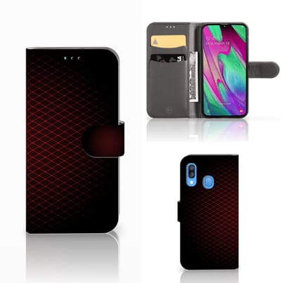 Samsung Galaxy A40 Telefoon Hoesje Geruit Rood
