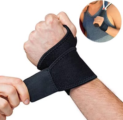 Fitness Polsband - Wrist Wraps - Polsbrace - Polsbescherming - Fitness & CrossFit Polsband - Zwart - LOUZIR