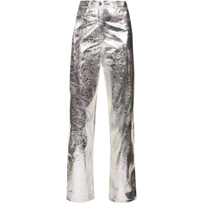 AmyLynn Dames/Dames Metallic Broek (Zilver)