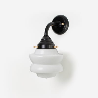 Buitenlamp - Wandlamp Small Top Curve Zwart - Art Deco Trade