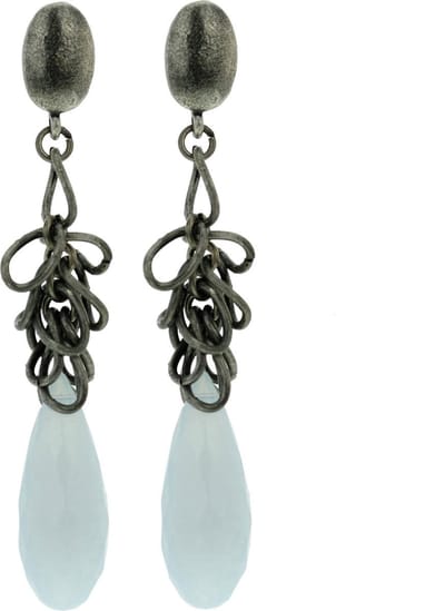 Behave - Oorhangers met blauwe druppel - Vintage avondstijl