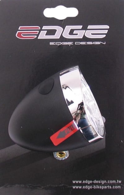 Koplamp Edge Retro 3 Led - Aan/Uit - Incl. Batterijen - zwart/chroom
