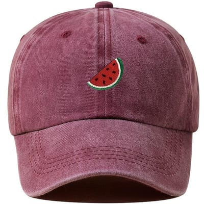 Vierseizoenen Baseballpet Met Watermeloen Printpatroon Voor Zowel Mannen Als Vrouwen, Verstelbare Pet Met Eendenbek Voor Buiten Wandelen Adjustable brown