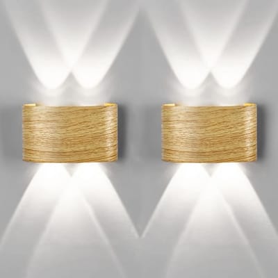 LED Wandlamp Houtlook Verlichtingsarmatuur Binnen Buiten IP54 Waterdicht