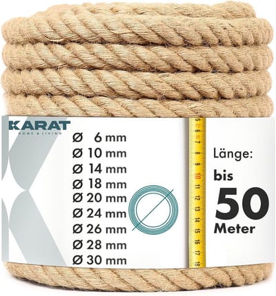 Natuurlijke Jute Katoen Touw van 10 m - Sterk en Duurzaam voor Sport, Tuin Decoratie, Creatieve Projecten en Krabpalen