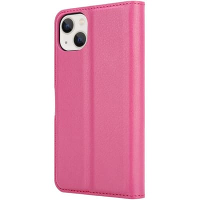 ShieldCase telefoonhoesje geschikt voor Apple iPhone 14 Plus wallet case - roze - Bookcase hoesje portemonnee - Walletcase flipcase shockproof hoesje pasjeshouder
