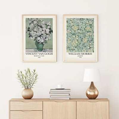 Asir - Decoratief ingelijst MDF-schilderij (2 stuks) - Veelkleurig - Schilderwerk: 100% MDF (Dikte: 3 mm) - 53 x 76 x 7 cm