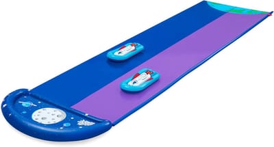 Verschuifbare Dubbele Waterglijbaan 488 x 138 cm voor Onvergetelijk Waterplezier