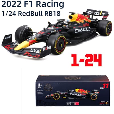 Bburago 1:24 F1  Rb19 #1 GP des États-Unis Vestappan #11 Perez Modèle de Voiture en Alliage Artisanat Décoration Collection Jouet Outils