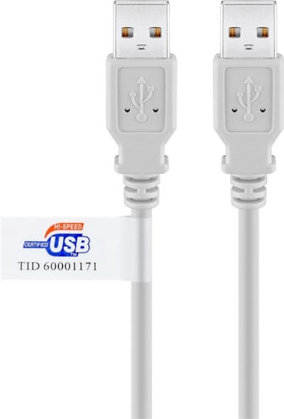 Goobay USB 2.0 Hi-Speed Cable with USB Certificate, Grey 2 m