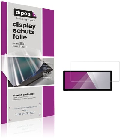 dipos – 2x Beschermfolie geschikt voor Xtrons QWBX24CCB12E92 | Krasbestendige & heldere Screenprotector Ultra-Thin