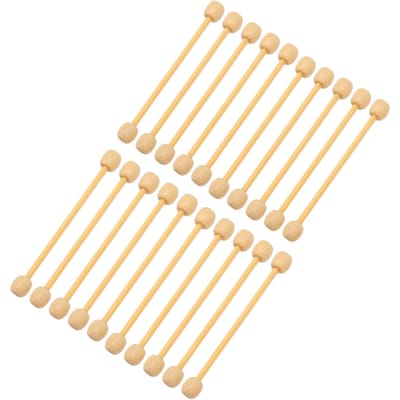 20 pcs Mini Bâtons de Suspension de Tapisserie en Bois DIY Bambou Bois Mini Pôle de Tapisserie Bâtons en Bois pour l'Artisanat beige