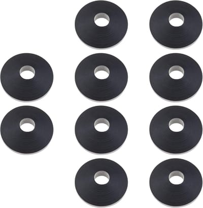 10-delige vervangingsset voor toiletzitting met rubberen scharnieren en accessoires voor losse toiletzittingen, 27mm