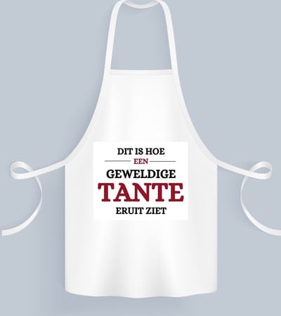 Akyol - geweldige tante Keukenschort - Tante - liefste tante - verjaardagscadeau - verjaardag - cadeau voor tante - kado - 82 bij 71 cm