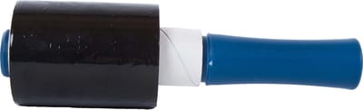 Kortpack - Mini-Stretchfolie 23my dik x 10cm x 150mtr lang - Zwart - 24 rollen + Foliedispenser - Bundelfolie - Minifolie - (005.0126)