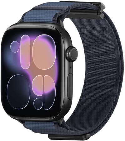 By Qubix - Geschikt voor Apple Watch bandje - Magnetische nylon bandje - Blauw - Geschikt voor Apple Watch 38mm / 40mm / 41mm / 42mm - nylon - bandje iWatch