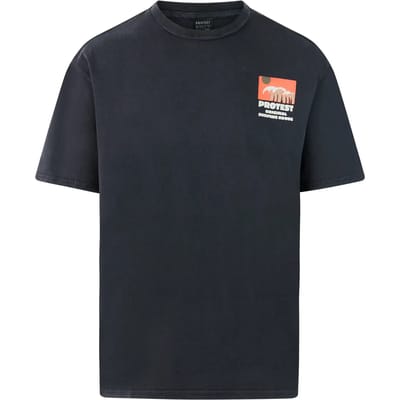 Protest PRTMalana - T-shirt Heren - Korte mouwen - Ronde hals - Loose fit - Zwart