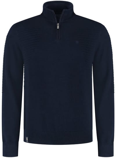 Fellows United Pullover half zip ribs at side Navy (52.1118 - 110)