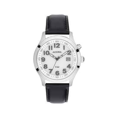 Adora Herenpolshorloge – 40 mm – Leren Band – Datum – Backlight – Secondenmarkeringen – 5 BAR Waterdicht – Model AB6645