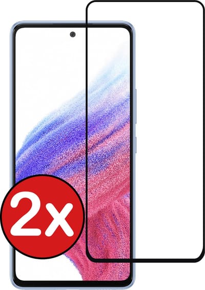 Screenprotector - 2 Stuks - Geschikt voor Samsung Galaxy A53 - Full Cover - Beschermglas - Gehard Glas - Tempered Glass - Screen Protector