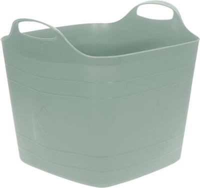 Excellent houseware flexibele kuip / emmer - groen - 25 l - kunststof - 40 x 35 cm - met handvatten