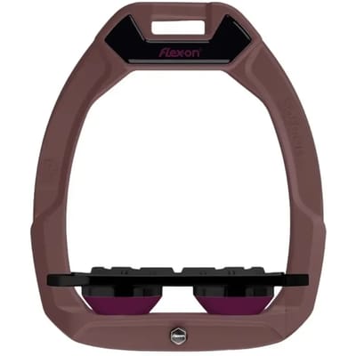 Veiligheidstriggers voor paardrijden Plat Grip Bruin/Zwart/Paarse Flex-On Safe-On