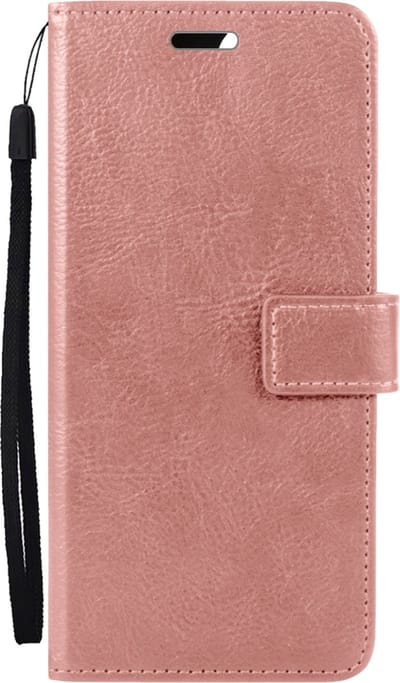 Hoes - Met Pasjeshouder - Geschikt voor Samsung Galaxy A02s - Luxe Bookcase Portemonee - Flip Case - Kunstleer Book Case - Flipcase - Book Cover - Walletcase - PortemonneeHoes - Rosé goud