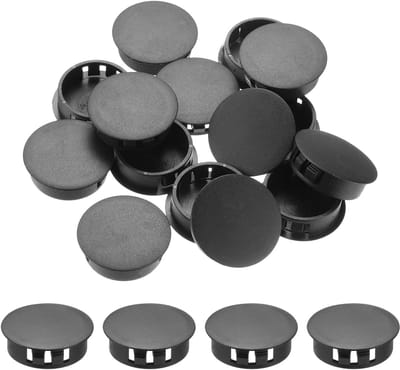 32 Stuks Zwarte Kunststof Gatstoppen 32mm voor Gaten in Platen, Kasten en Montage